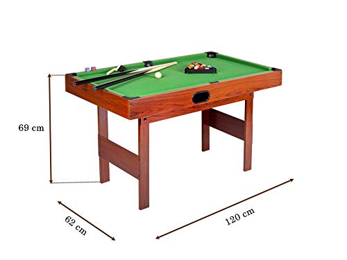 Leomark Holz Billardtisch - Classic Green - Poolbillardtisch-Set für Kinder mit Zubehör Höhe: 70 cm Abende mit Familie – Bild 5