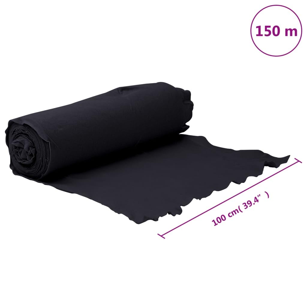 ZEYUAN Membrana Geotessile Nera 1x150 m in Fibra di Poliestere,Membrana Geotessile,Tessuti per Pacciamatura-4009850