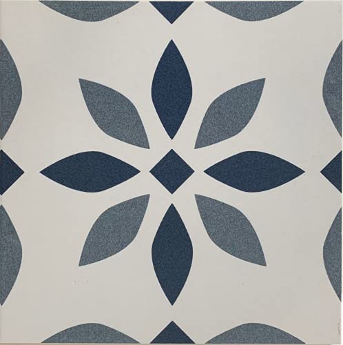 Vigo 12 X 12 Ceramic Tile For Wall In Dark/Light Blue #TOP3