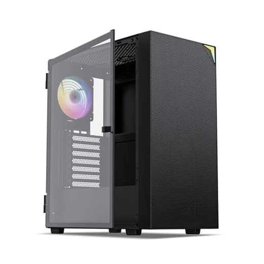 VETROO AL800 Full Tower PC Computer Case w/Door Opening Design Tempered Glass, E-ATX/ATX Support, Built-in ARGB LED Strip, Pre-Installed ARGB & PWM FDB Fan in Rear, Support for 40 Series GPUs -Black