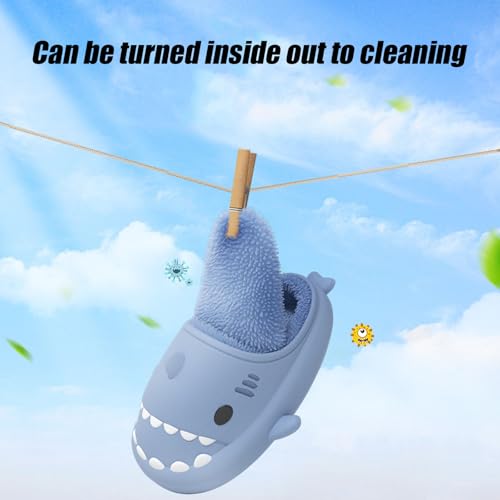 Sharklas, Sharklas Originales Kids, Waterproof Shark Slippers, Winter Plush Fluffy Warmth Shark Slides For Adults3