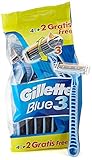 Material principal: metal. Juego de 20 GILLETTE Blue 3 x 4 Radi Getta Afeitadora para el rostro y el cuerpo