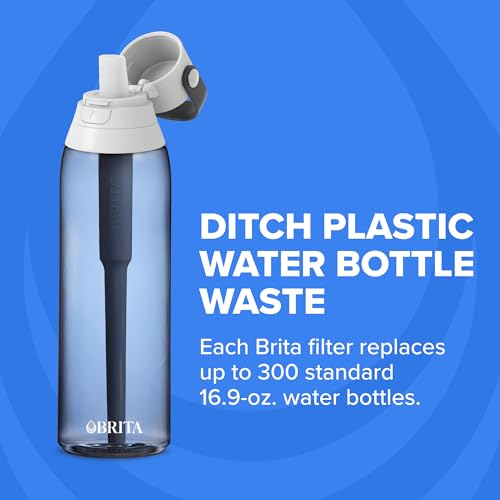 Brita Hard-Sided Plastic Premium Filtering Water Bottle, BPA-Free, Reusable, Replaces 300 Plastic Water Bottles, Filter Lasts 2 Months or 40 Gallons, Includes 1 Filter, Blush - 26 oz - image 8
