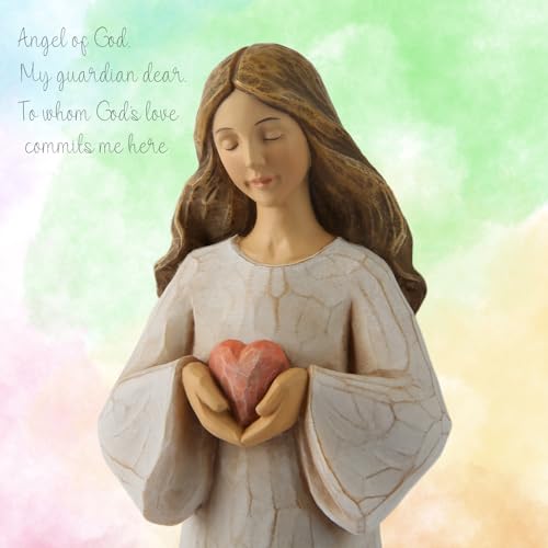 Figura Ángel Guardián Decorativa de Resina 8.2 in miniatura 3
