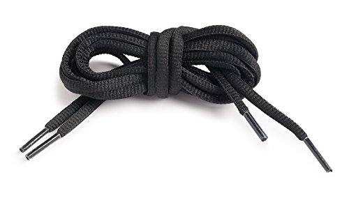 OrthoStep Oval Athletic Black 54 inch Shoelaces 2 Pair Pack