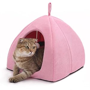 Cat Bed Cat Cave House Foldable Comfortable Cat Tent House for Small Indoor Outdoor Cats