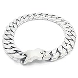 KKGAI Collar de acero inoxidable para hombre, 20 mm, 24 mm, 31 mm de ancho, cadena cubana de moda en forma de O (31 mm, 66 cm)