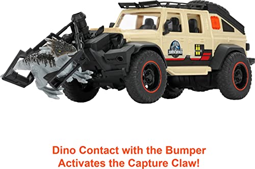 Matchbox Rc Jurassic World Dominion Jeep Gladiator, 6-Inch Dracorex Dinosaur Figure, Remote-Control Toy Car With Auto-Capture Claw #TOP3