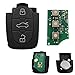 Produktbild Sender Auto Schlüssel 433,92 MHz 4D0837231A 3 Tasten Gehäuse Sendeeinheit Funk Fernbedienung Funkschlüssel Funkgehäuse Ersatz Ersatzgehäuse Neu passend für Audi A6 C5 4B A8 4D A4 B5 A3 8L