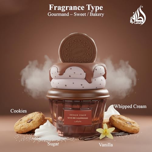 Image of Lattafa Cookie Crave Eau de Parfum Give me Gourmand Collection for Unisex- 75ml