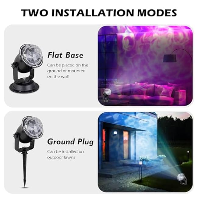 Hekation Outdoor Projector Lights Waterproof With Remote and Timing