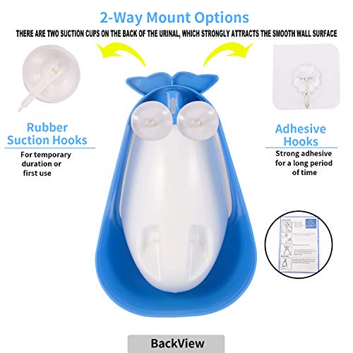 Potty Training Urinal for Boys - Cute Whale Training Urinal/Potty Urinal Pee Trainer Urine(Blue Whale)