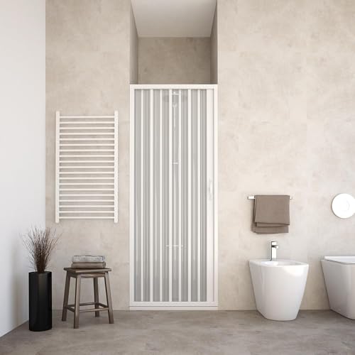 HD CASA Box Doccia a Soffietto in PVC Modello Giada, Anta Unica Estendibile con Pannelli...