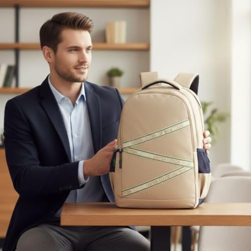 Image of United Colors of Benetton Phantom 34L Laptop Backpack, Water-Resistant, Fits 14-inch Laptop, Stylish & Organized for Professionals