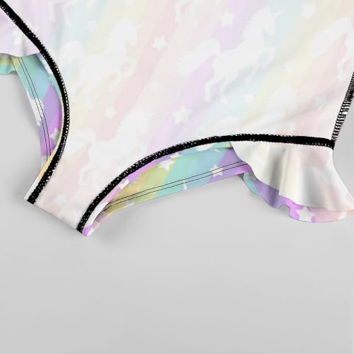 Image of Girls One Piece Swimsuit Lovely Cute Animals Ruffles Swimwear Bathing Suits 3-12 Years