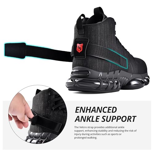 Image of SUADEX Steel Toe Boots for Men Women Indestructible Non Slip Comfortable Work Boot Safety Construction Shoes