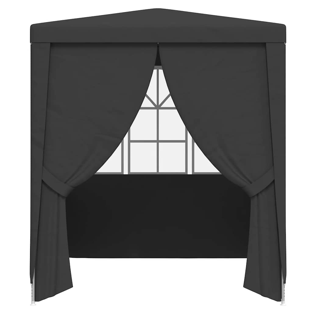 Tonnelle de Jardin, Tente de Réception Pavillon Barnum de Jardin avec parois 2,5x2,5 m Anthracite 90 g/m²