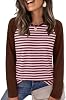Camisas de manga larga para mujer, cuello redondo, ropa de otoño 2026 4