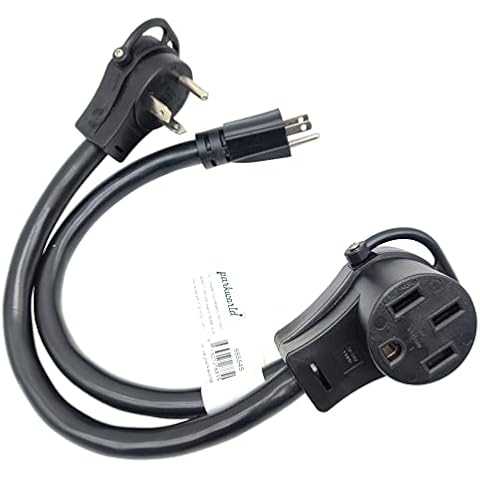 Parkworld 885545 Combiner, RV Splitter V Adapter Cord 5-15P & TT-30P Male to 14-50R Female Cover