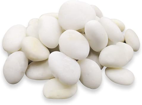 Bulk White River Rocks for Painting 40 Big Rocks, 2 - 3.5 Inch Flat Smooth Stones, about 12 LB. of Craft Rocks for Rock Painting, Kindness Stones, Painting Rocks Supplies for Adults and Kids