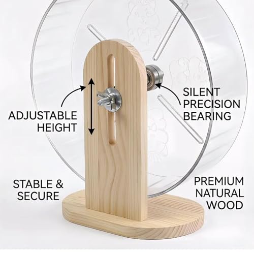 Roue silencieuse pour hamster nain et syrien avec socle robuste - 8