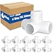 letsFix 4-Way 1 inch PVC Fitting,Tee Pipe Fittings PVC Connectors - Build Heavy Duty Furniture Grade for 1 inch Size Pipe,White [Pack of 10]