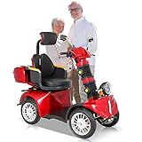 elektromobil scooter ebay 💓【Sicherheit Geht Vor】: LED-Konsole mit drehgashebel bietet genaue, leicht ablesbare Informationen zu geschwindigkeit, kilometerstand und batterie; rutschfestes deck und höhenverstellbarer sitz/armlehne, sitz kann nach vorne, hinten und um 360 grad gedreht werden; Beinfreiheit für 6,5 Fuß große fahrer für eine sichere und komfortable fahrumgebung.E Roller Garantie: 3 Monate Garantie