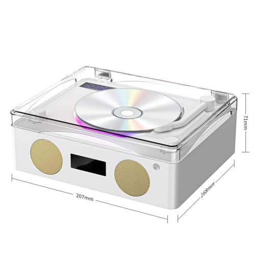 Lecteur CD Bluetooth portable, idée cadeau avec lumière colorée - 8