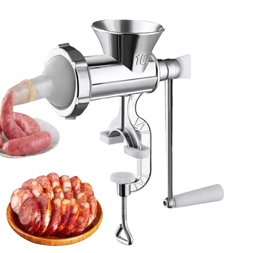 Relleno de embutidora de salchichas para picadora de carne,Picadora de carne con embutidora de salchichas, Embutidora de salchichas de aleación de aluminio Picadora de carne resistente, Máquina rectif