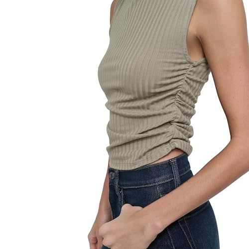 Image of DKNY Women's Ruched Versatile Trendy Everyday Top
