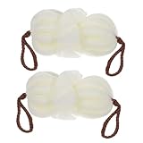 DECOMELODY バスボール 大型シャワー用スポンジ メッシュ 除去ブラシ ボディスクラバー バスルーム用 男女兼用 2個入り