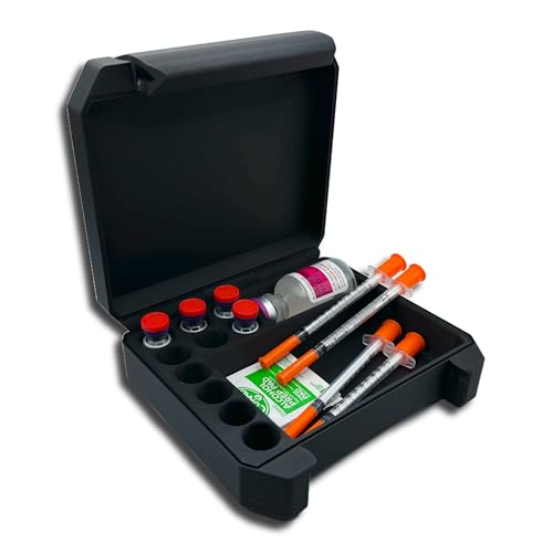 3ml Vial Storage Case – 10 Slot Organizer for Peptide, GLP-1, Insulin – Holds 3ml Vials + Syringes – Snap-Latch Lid – Compact & Stackable Travel Case