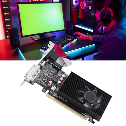 Bewinner Scheda Grafica GT710, Scheda Video DDR3 a 64 Bit da 2 GB, GPU per Computer a Basso Profilo, PCI Express 2.0 X16, Scheda Video per Giochi Desktop con Uscita HDMI VGA DVI per