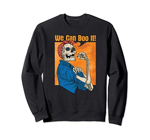 Funny Halloween Vintage We Can Boo Ito, esqueleto para mujer Sudadera