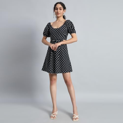 Image of Mehrang Fashion Western Dress || Stretchable Solid Sleeveles Frill Dress for Women || Western Dresses for Women || Dress for Women|| Summer Short Dresses for Women