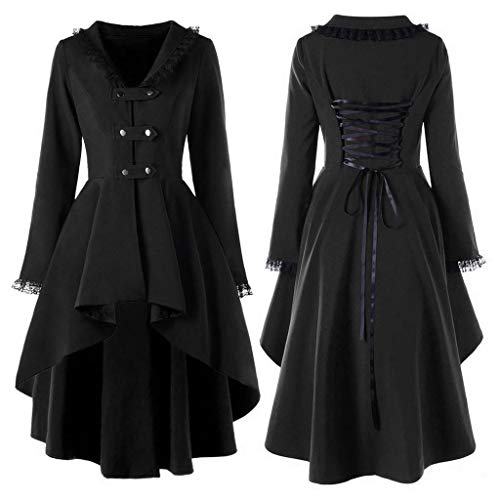 Robe médiévale de soirée noire grande taille XXXXL avec manches demi et col carré