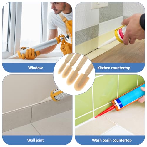 8Pcs Rubber Caulking Tool Set,Caulking Finishing Tool,Grout Sealant Caulk Spatula Set,Reusable Caulk Tool,Multifunctional Silicone Sealant Caulking Spatula Tool for Kitchen Bathroom Window /4 Size - Thumbnail 6