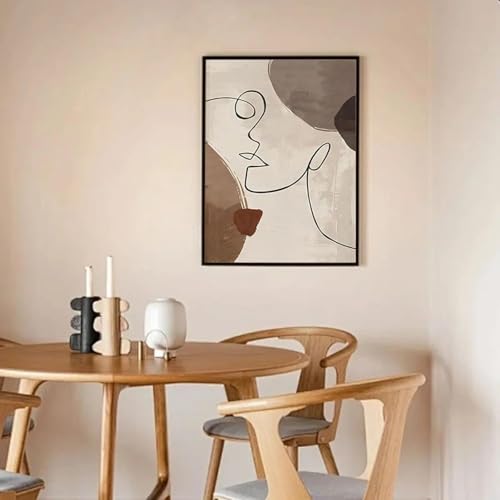 Peinture abstraite visage moderne pour sublimer un mur de chambre