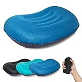 ATEPA Aufblasbares Kissen, Ultraleicht wasserdichte Reisekissen mit ergonomischer Unterstützung und auslaufsicherem Luftventil, Kompaktes Tragbares Camping Kissen für Wandern Strand Zelt Flugzeug