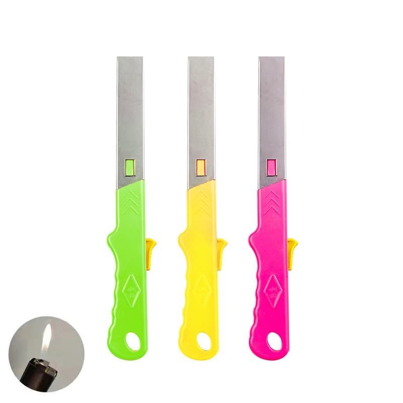 3 Pack Disposable Lighters to Utility Lighter Extension Stick Long Wand Handle Adapter Grill Lighters Converter for Fireplace
