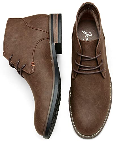 Image of Jousen Men's Chukka Boots Desert Ankle Dress Boots | Lace up, Non-slip Durable Rubber Sole, Classic style, Soft Insole, Daily Commute, Formal, Casual, Office