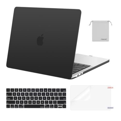Image of MOSISO Compatible with MacBook Pro 13 inch Case M2 2025, 2024, 2023, 2022-2016 A2338 M1 A2251 A2289 A2159 A1989 A1708 A1706, Plastic Hard Shell&Keyboard Cover&Screen Film&Storage Bag, Black