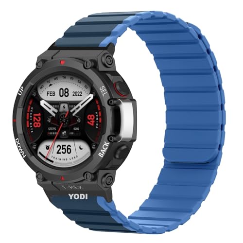 Image of YODI Strap Band Compatible with Amazfit T-Rex 2 Smartwatch Only Soft Silicone | Nylon | Chain | Leather Watch Straps with Installation Adjuster Tool For Amazfit TRex 2