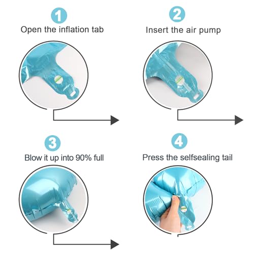 Image of Pearlescent Blue Number Balloon 40 Inch, 0 Number Balloons, 10 20 30 40 50 Numbers Balloon Birthday Decorations, Party Supplies for Women Men