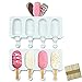 Molde de Helado de Silicona,2pcs Reutilizable Mini Moldes de Congelador Molde para Helado Antiadherente Moldes de Paletas con 20 Palos de Madera Moldes de Helado de Bricolaje Hechos a Mano Hechos Casa