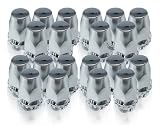 TORQUE 33mm ABS Chrome Standart Push-on Chrome Plastic Lug Nut Covers for Semi Trucks Trailers (TR10327) (2 Pack)