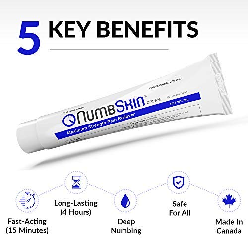Numbing Cream 5% Lidocaine Topical Anesthetic– Fast Acting Tattoo Numbing Cream for Deep Pain Relief & Numbing Cream for Microneedling/Piercing/Microblading/Laser Hair Removal/Electrolysis (5 Tubes) - Thumbnail 2