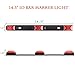 NPAUTO Red Trailer Light Bar 3 Light 9 LED Clearance ID Lightbar Strip for Trailer Truck Boat Identification Light