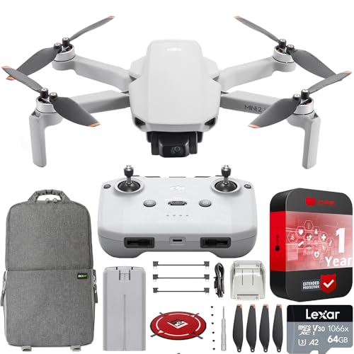 DJI Mini 2 SE Camera Drone Quadcopter with RC-N1 Remote Controller, QHD Video, 10km Transmission, Under 249g, Return to Home, Automatic Pro Shots Bundle with Deco Gear Backpack + Accessories