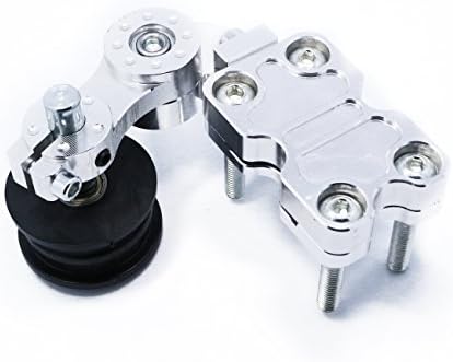 CNC Chain Tensioner Adjuster with Roller for Motorcycle Motocross Enduro (Silver)